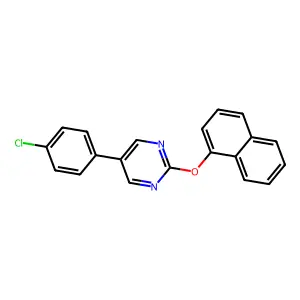 5-(4-Chlorophenyl)-2-(1-naphthyloxy)pyrimidine structure