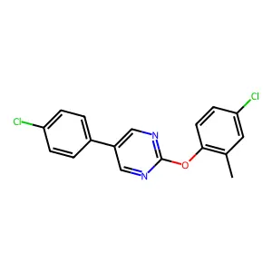 2-(4-Chloro-2-methylphenoxy)-5-(4-chlorophenyl)pyrimidine structure
