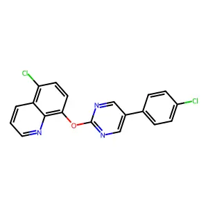 5-Chloro-8-{[5-(4-chlorophenyl)-2-pyrimidinyl]oxy}quinoline structure
