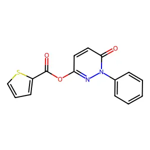 6-Oxo-1-phenyl-1,6-dihydro-3-pyridazinyl 2-thiophenecarboxylate structure