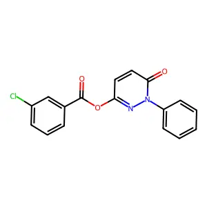 6-Oxo-1-phenyl-1,6-dihydro-3-pyridazinyl 3-chlorobenzenecarboxylate structure