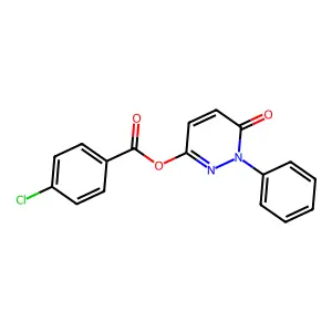 6-Oxo-1-phenyl-1,6-dihydro-3-pyridazinyl 4-chlorobenzenecarboxylate structure