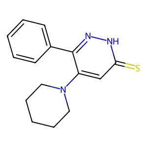 6-Phenyl-5-piperidino-3-pyridazinethiol structure