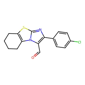 2-(4-chlorophenyl)-5,6,7,8-tetrahydroimidazo[2,1-b][1,3]benzothiazole-3-carbaldehyde structure