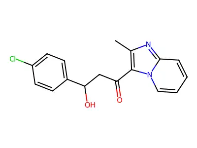 3-(4-Chlorophenyl)-3-hydroxy-1-(2-methylimidazo[1,2-a]pyridin-3-yl)-1-propanone structure