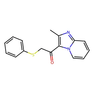 1-(2-Methylimidazo[1,2-a]pyridin-3-yl)-2-(phenylsulfanyl)-1-ethanone structure