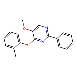 5-Methoxy-4-(2-methylphenoxy)-2-phenylpyrimidine structure