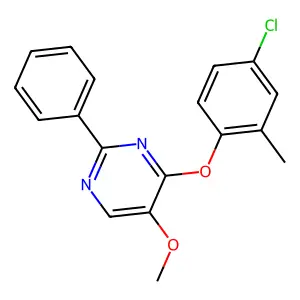 4-(4-Chloro-2-methylphenoxy)-5-methoxy-2-phenylpyrimidine structure