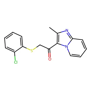 2-[(2-Chlorophenyl)sulfanyl]-1-(2-methylimidazo[1,2-a]pyridin-3-yl)-1-ethanone structure