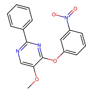5-Methoxy-4-(3-nitrophenoxy)-2-phenylpyrimidine structure