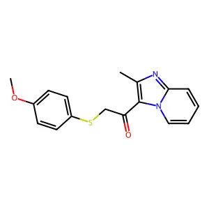 2-[(4-Methoxyphenyl)sulfanyl]-1-(2-methylimidazo[1,2-a]pyridin-3-yl)-1-ethanone structure