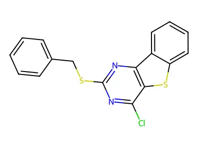 Benzyl 4-chloro[1]benzothieno[3,2-d]pyrimidin-2-yl sulfide structure