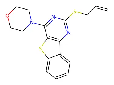 2-(Allylsulfanyl)-4-morpholino[1]benzothieno[3,2-d]pyrimidine structure