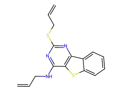N-allyl-2-(allylsulfanyl)[1]benzothieno[3,2-d]pyrimidin-4-amine structure