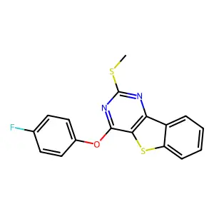 4-(4-Fluorophenoxy)-2-(methylsulfanyl)[1]benzothieno[3,2-d]pyrimidine structure