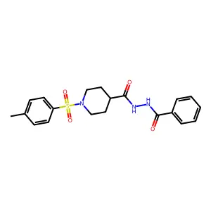 N'-benzoyl-1-(4-methylphenyl)sulfonylpiperidine-4-carbohydrazide structure