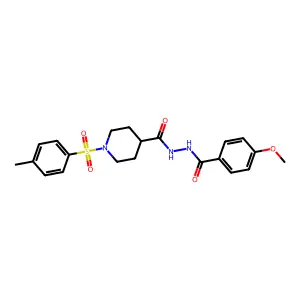 N'-(4-methoxybenzoyl)-1-(4-methylphenyl)sulfonylpiperidine-4-carbohydrazide structure