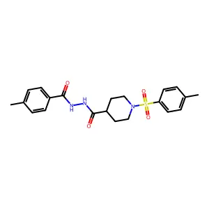 N'-(4-methylbenzoyl)-1-(4-methylphenyl)sulfonylpiperidine-4-carbohydrazide structure