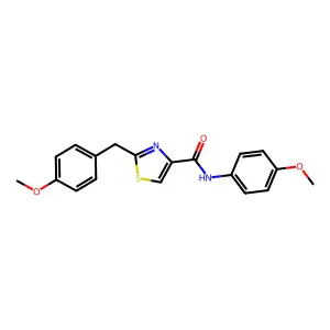 N-(4-methoxyphenyl)-2-[(4-methoxyphenyl)methyl]-1,3-thiazole-4-carboxamide structure
