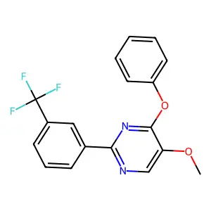 5-Methoxy-4-phenoxy-2-[3-(trifluoromethyl)phenyl]pyrimidine structure