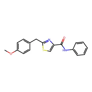 2-[(4-methoxyphenyl)methyl]-N-phenyl-1,3-thiazole-4-carboxamide structure