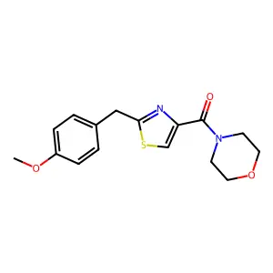 [2-(4-Methoxybenzyl)-1,3-thiazol-4-yl](morpholino)methanone structure