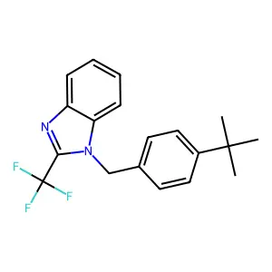 1-[(4-Tert-butylphenyl)methyl]-2-(trifluoromethyl)benzimidazole structure