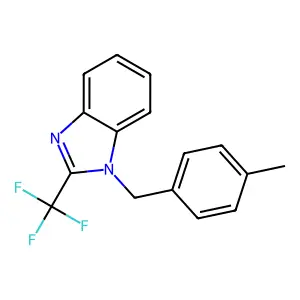1-[(4-Methylphenyl)methyl]-2-(trifluoromethyl)benzimidazole structure