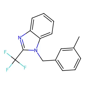 1-[(3-Methylphenyl)methyl]-2-(trifluoromethyl)benzimidazole structure