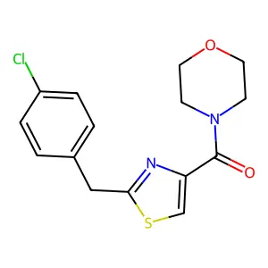 [2-(4-Chlorobenzyl)-1,3-thiazol-4-yl](morpholino)methanone structure