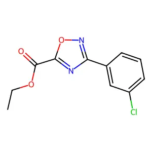 Ethyl 3-(3-chlorophenyl)-(1,2,4)oxadiazole-5-carboxylate structure