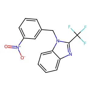 1-(3-nitrobenzyl)-2-(trifluoromethyl)-1H-1,3-benzimidazole structure