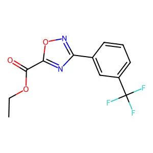 Ethyl 3-[3-(trifluoromethyl)phenyl]-1,2,4-oxadiazole-5-carboxylate structure