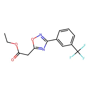 Ethyl 3-[3-(trifluoromethyl)phenyl]-1,2,4-oxadiazole-5-acetate structure