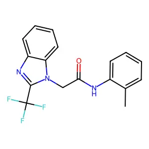 N-(2-methylphenyl)-2-[2-(trifluoromethyl)benzimidazol-1-yl]acetamide structure