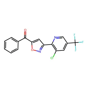 {3-[3-Chloro-5-(trifluoromethyl)-2-pyridinyl]-5-isoxazolyl}(phenyl)methanone structure