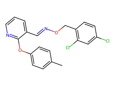 N-[(2,4-dichlorophenyl)methoxy]-1-[2-(4-methylphenoxy)-3-pyridinyl]methanimine structure