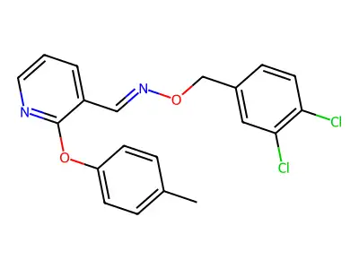 N-[(3,4-dichlorophenyl)methoxy]-1-[2-(4-methylphenoxy)-3-pyridinyl]methanimine structure