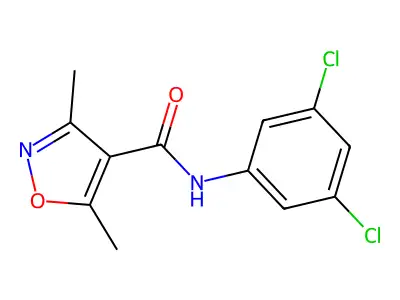 N-(3,5-dichlorophenyl)-3,5-dimethyl-1,2-oxazole-4-carboxamide structure