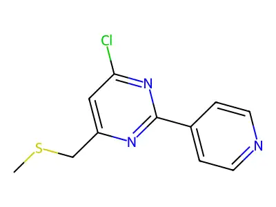 4-Chloro-6-((methylthio)methyl)-2-(pyridin-4-yl)pyrimidine structure