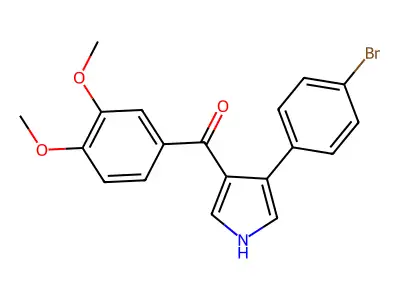 (4-(4-Bromophenyl)-1H-pyrrol-3-yl)(3,4-dimethoxyphenyl)methanone structure