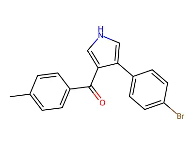 (4-(4-Bromophenyl)-1H-pyrrol-3-yl)(4-methylphenyl)methanone structure