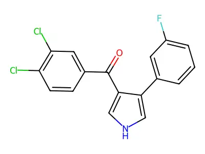 (3,4-dichlorophenyl)[4-(3-fluorophenyl)-1H-pyrrol-3-yl]methanone structure