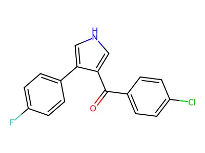 (4-chlorophenyl)[4-(4-fluorophenyl)-1H-pyrrol-3-yl]methanone structure
