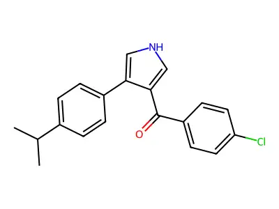 (4-Chlorophenyl)(4-(4-isopropylphenyl)-1H-pyrrol-3-yl)methanone structure