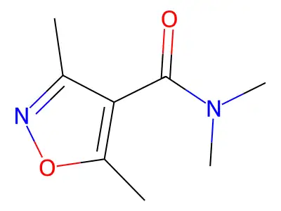 N,N,3,5-tetramethyl-4-isoxazolecarboxamide structure