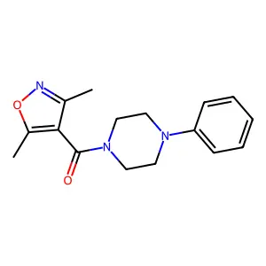 (3,5-Dimethyl-4-isoxazolyl)(4-phenylpiperazino)methanone structure