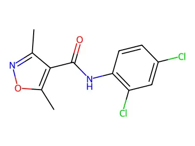 N-(2,4-dichlorophenyl)-3,5-dimethyl-1,2-oxazole-4-carboxamide structure