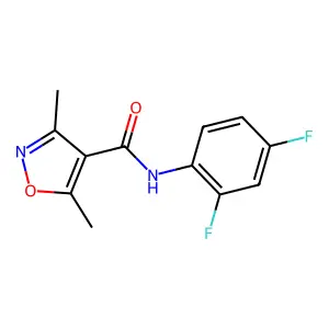 N-(2,4-difluorophenyl)-3,5-dimethyl-1,2-oxazole-4-carboxamide structure
