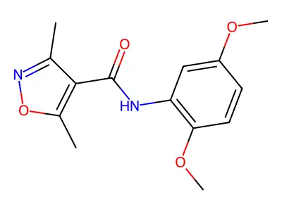 N-(2,5-dimethoxyphenyl)-3,5-dimethyl-1,2-oxazole-4-carboxamide structure
